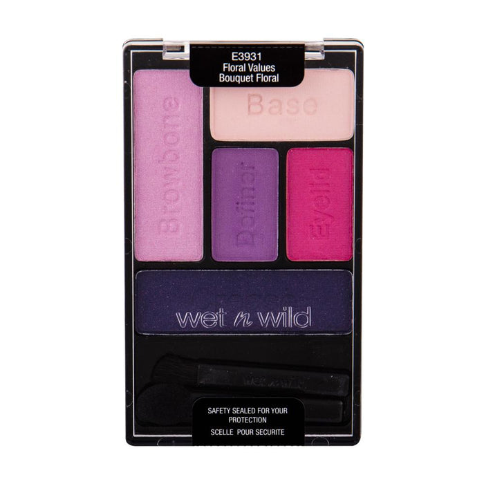 Paletă de farduri de ochi Wet n Wild Color Icon, nuanța E3931 Floral Values, 5 nuanțe, 6 g