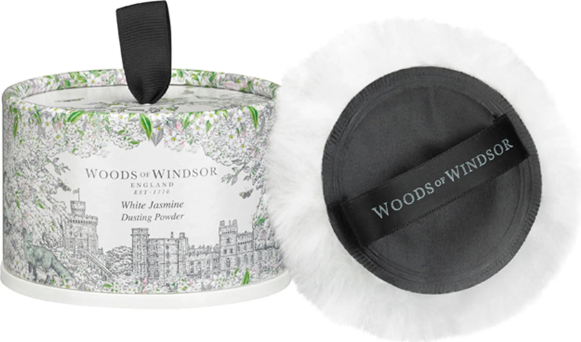 Pudră de corp Woods Of Windsor White Jasmine, hidratantă, 100 g