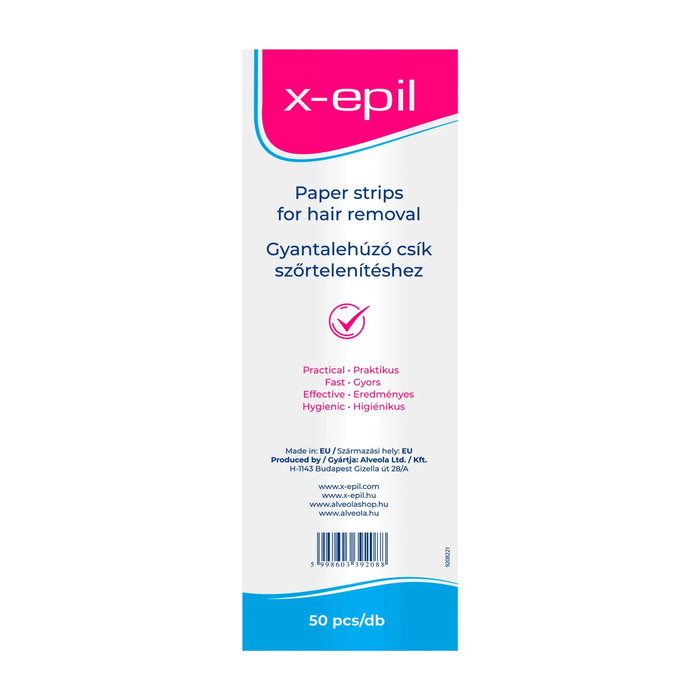 Benzi pentru epilare X-Epil, finisaj mătăsos, 50 buc