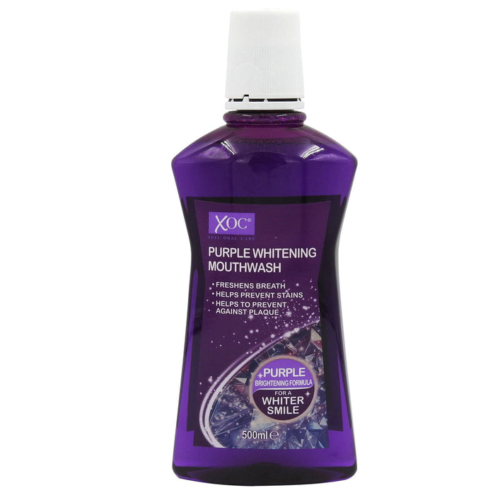 Apă de gură XOC Purple Whitening, pentru albire, 500 ml