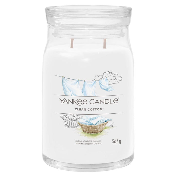 Lumânare parfumată Yankee Candle Clean Cotton, 567 g