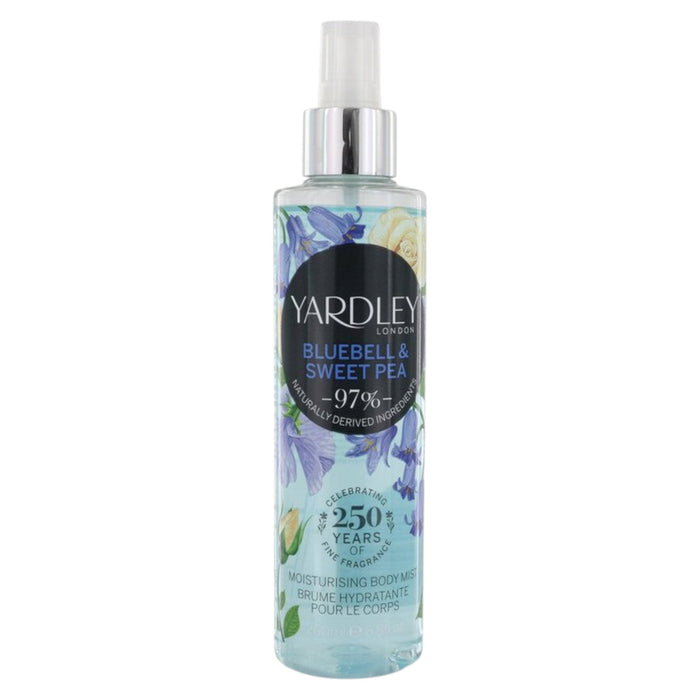 Spray parfumat corporal Yardley Bluebell & Sweet Pea, hidratant, pentru femei, 200 ml