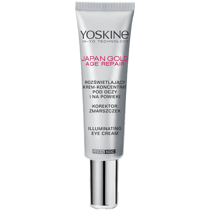 Cremă pentru ochi Yoskine Japan Gold Age Repair, iluminatoare, corector de riduri, de zi și de noapte, 15 ml