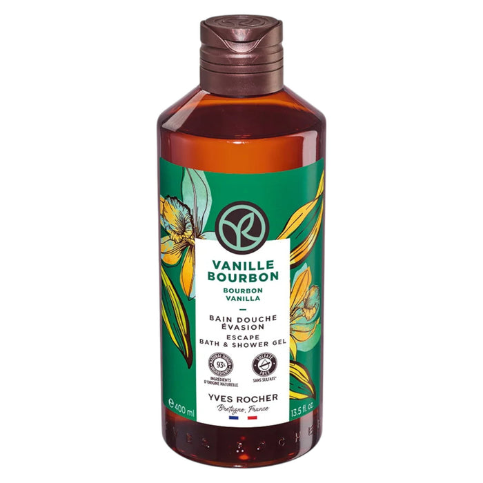 Gel de duș Yves Rocher Vanille Bourbon, pentru toate tipurile de piele, 400 ml